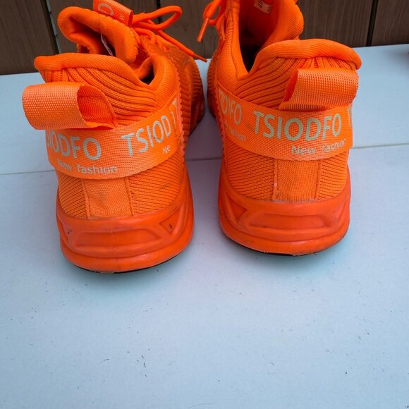 TSIODFO Mens Size EU 46 Orange Athletic Running Shoes Breathable Casual Sneakers - Picture 3 of 8